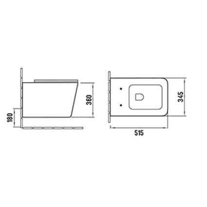 Λεκάνη Κρεμαστή Smart Rim-Off  SMA326+SMA600